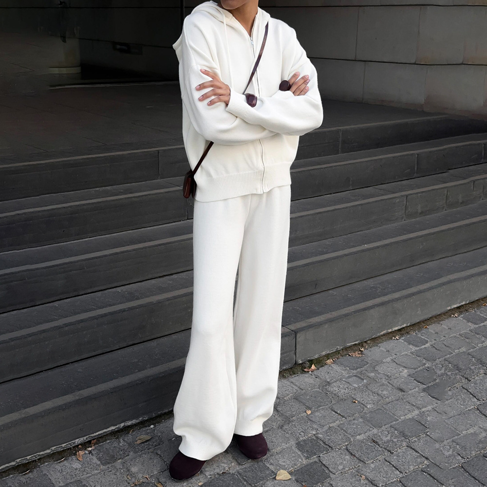 Womens Suit - Conjunto Deportivo de Pantalones Anchos y