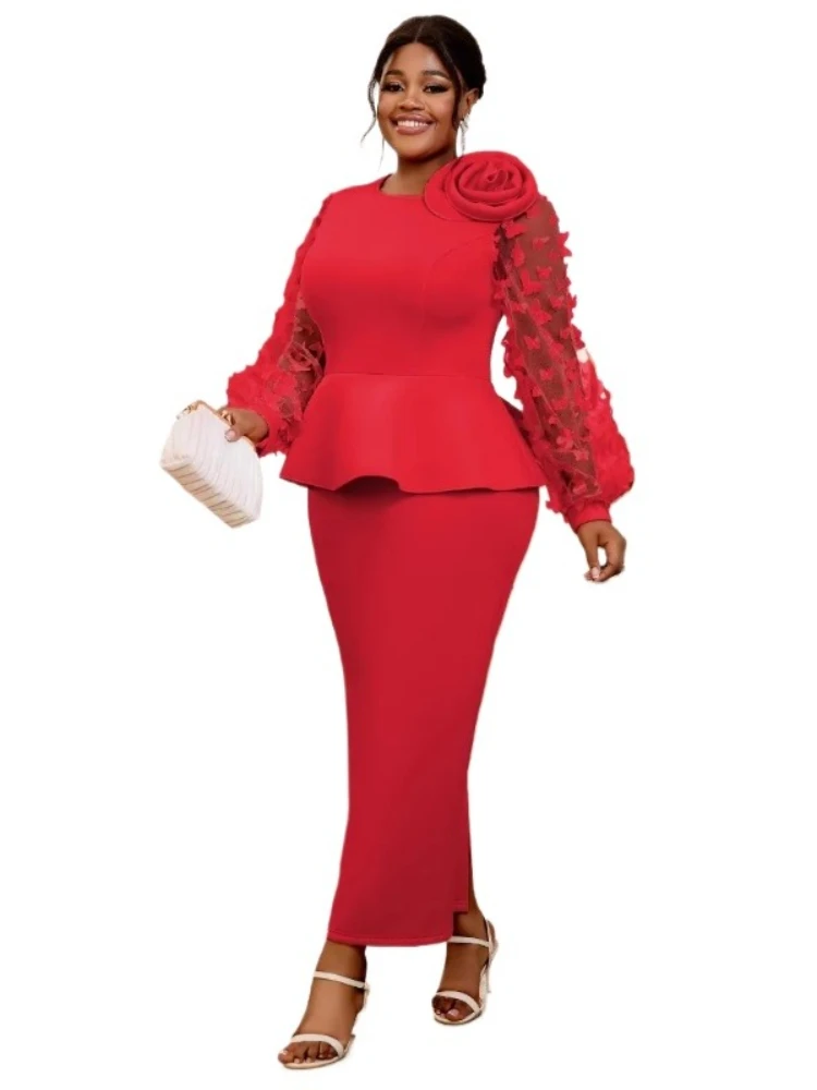 Women'S Red Formal Wear - 2025 vestidos africanos de talla grande