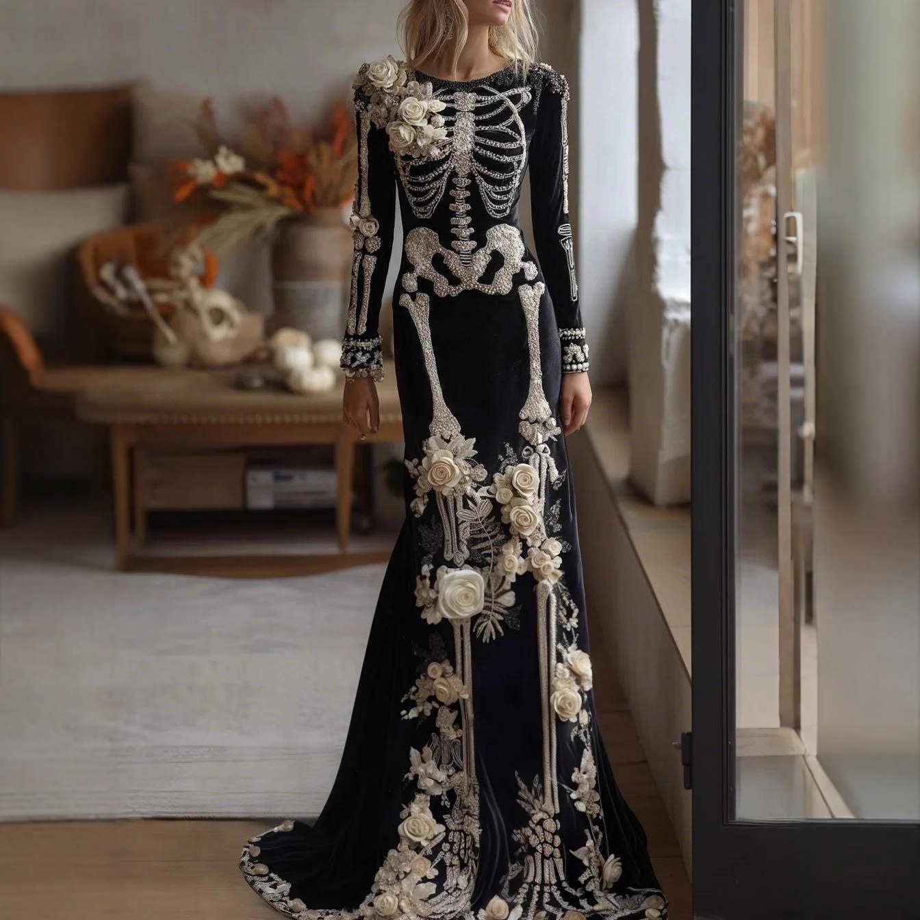 Evening Gown - Vestido Maxi de Sirena Floral con
