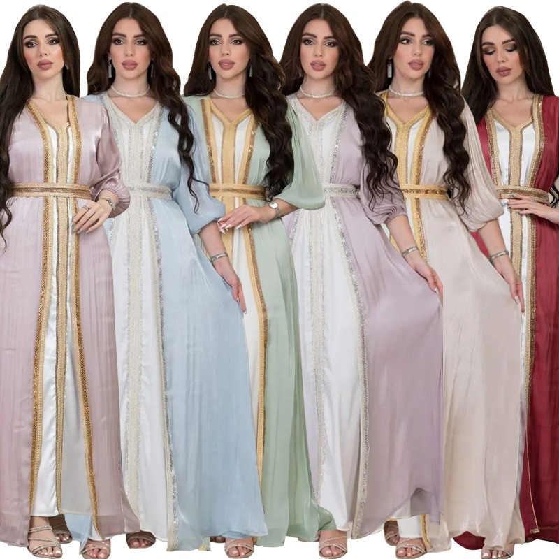 Evening Gown - Vestido de lentejuelas color lavanda con