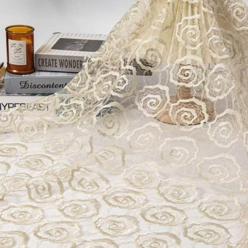 Tela de Tul Bordado con Encaje - Lace Dress reseña y precio